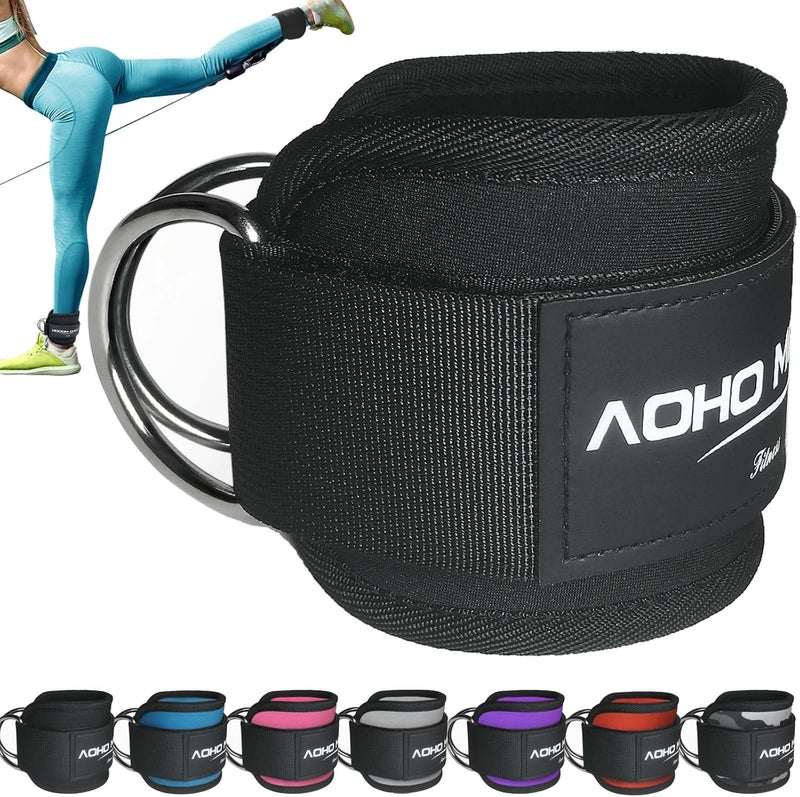 AOHO MOOON Ankle Strap for Cable Machine Attachments, Gym Accessories for Women and Men, Neoprene Ankle Cuffs for glute Kickback, Leg Workouts ande Booty Hip Abductors Exercise - Image 1